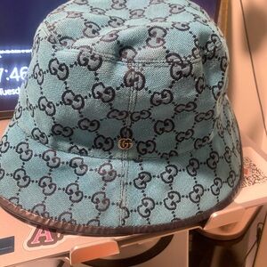 Gucci Teal and Black Bucket Hat